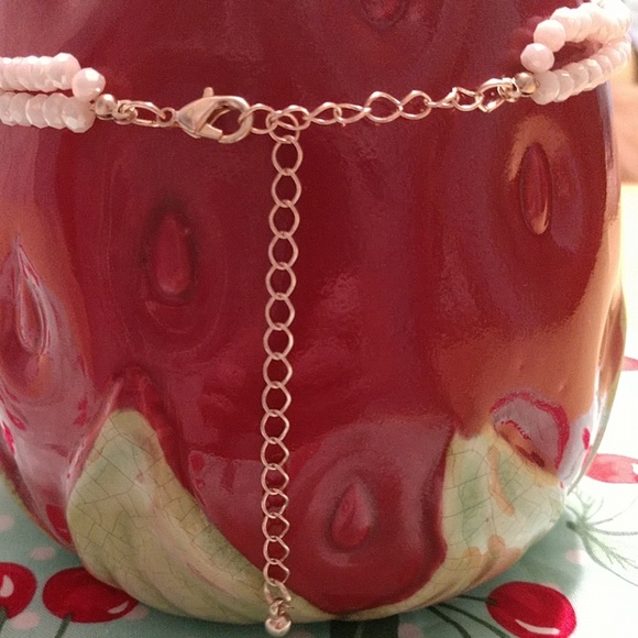 Pink Lavender Stone Agate Beaded Choker Necklace - Picture 4 of 8